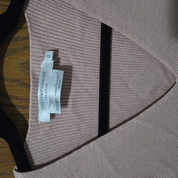 Pink ribbed tank top - Picture 2 of 2